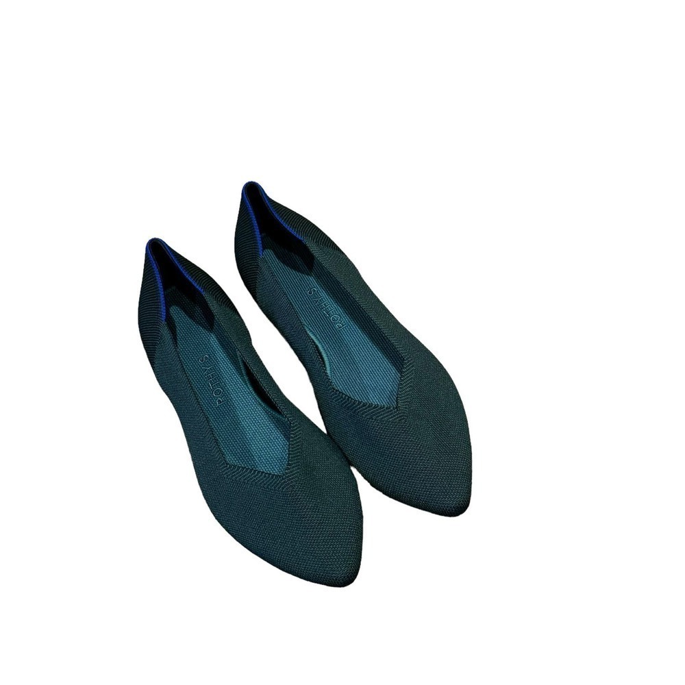 Rothy's Women's The Point Sea Green Slip On Flat Shoes Size 13 NWOT - Picture 3 of 8